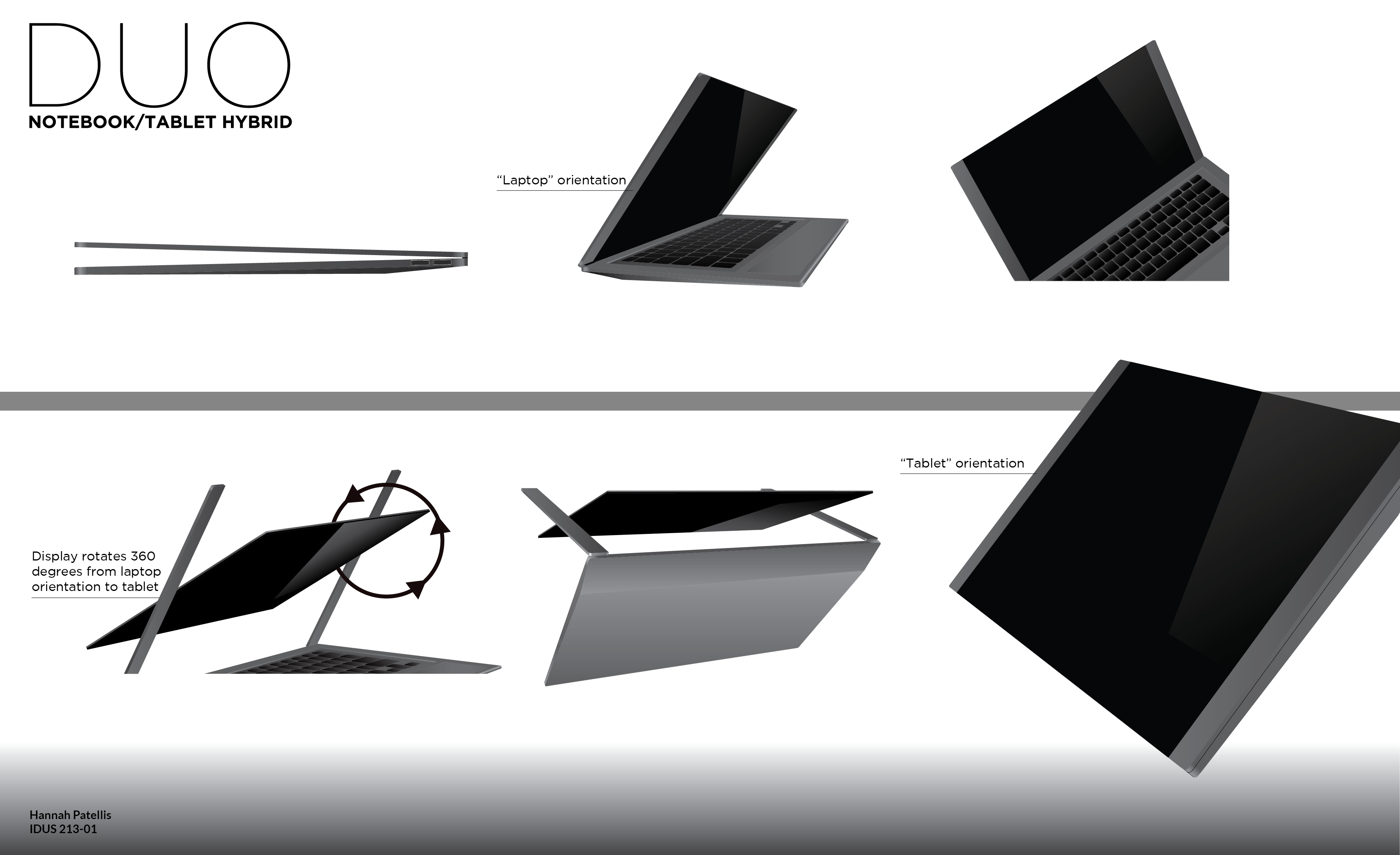 DUO convertible mobile device render